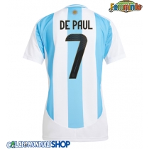 Maglie da calcio Argentina Rodrigo De Paul #7 Prima Maglia Femminile Copa America 2024 Manica Corta